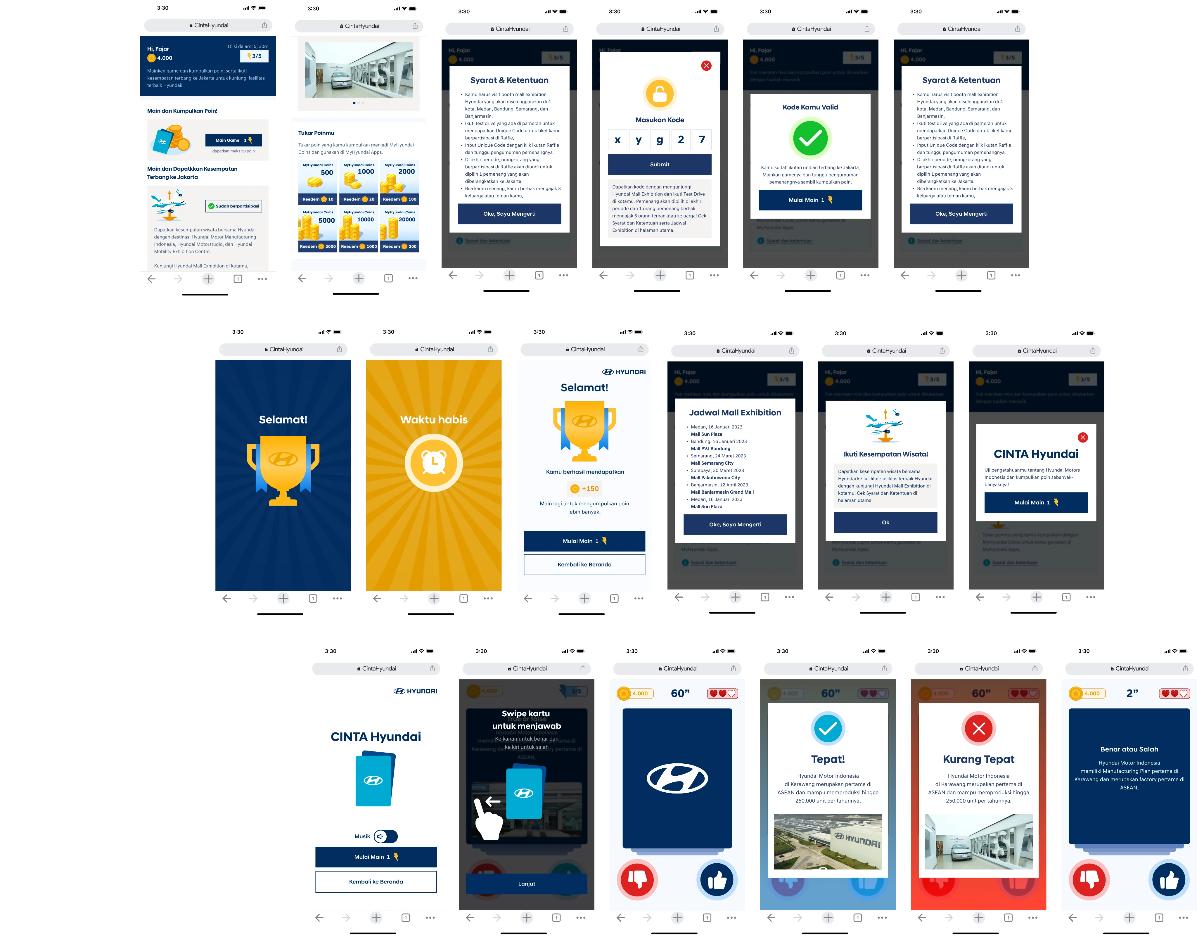 A/B Testing Concept Variations 1, 2, and 3